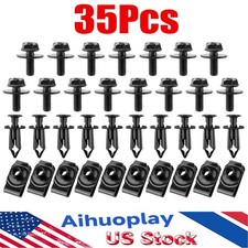35PCS For Mercedes-Benz Engine Under Cover Splash Shield M6 Bolts U-nut Clips