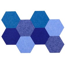 Hexagon Felt Board Tiles Self Adhesive DIY Bulletin Board Pin Board 8Pcs Felt...
