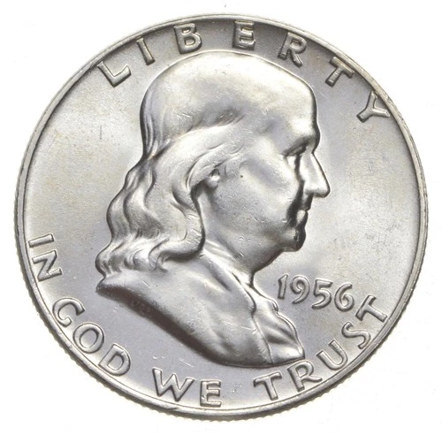 Choice Unc 1956 Franklin Half Dollar Gem BU From Original Roll