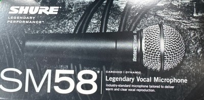 Shure SM58 Dynamic Handheld Vocal Microphone - New Open Box