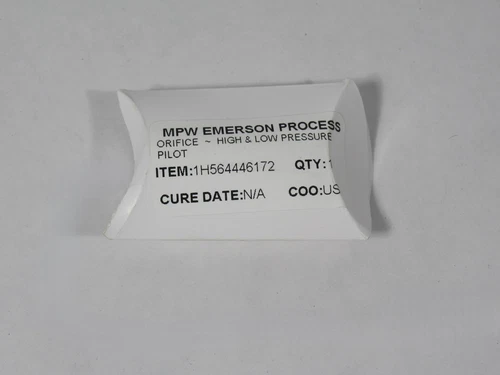 Emerson Process 1H564446172 High & Low Pressure Pilot Orifice NEW