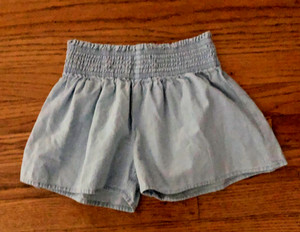 J Crew Crewcuts Girls 6 Chambray Light Blue Elastic Waist Summer Shorts 
