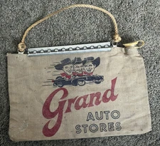 GRAND AUTO  1960's Oakland, Ca STORE Water Bag 3 COWBOY'S  Indian Chief MINNEQUA