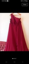 Lavetir Burgundy Size 26 Long Prom Occasions Evening Dress New