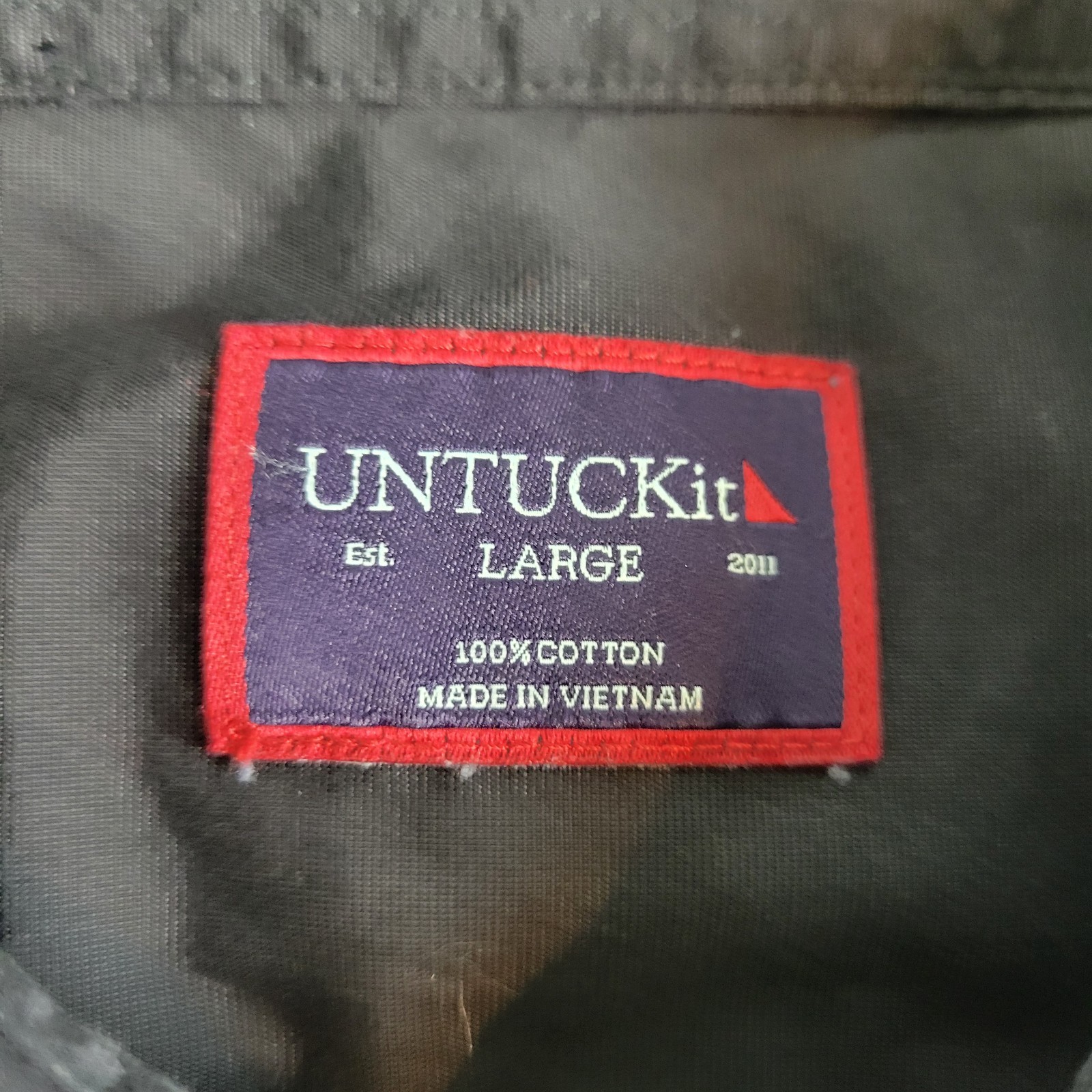 Untuckit Mens Large Solid Black Button Up Short S… - image 4