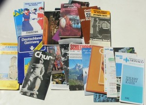 Lot of (40) Diff European Travel Brochures from 1980's
