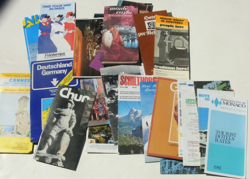 Lot of (40) Diff European Travel Brochures from 1980's