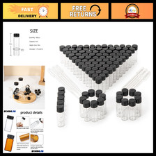100pcs 5ml Clear Glass Vials with Screw Caps - Small Storage Containers for Liqu