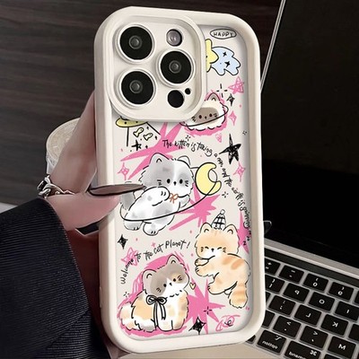 Case For iPhone Samsung Honor Motorola Xiaomi Lovely Cat ShockProof Phone Cover