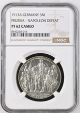 VALORIS Kaiserreich Preußen 3 Mark 1913 Befreiungskriege NGC PF 62 Cameo