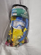 U.S. Divers Avila Kid Snorkel Set Mask, Snorkel, Adjustable Fins S/M 9-13