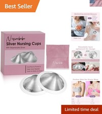 The Silver Nursing Cups-Nipple Shields for Breastfeeding Newborn-Breast Feed...