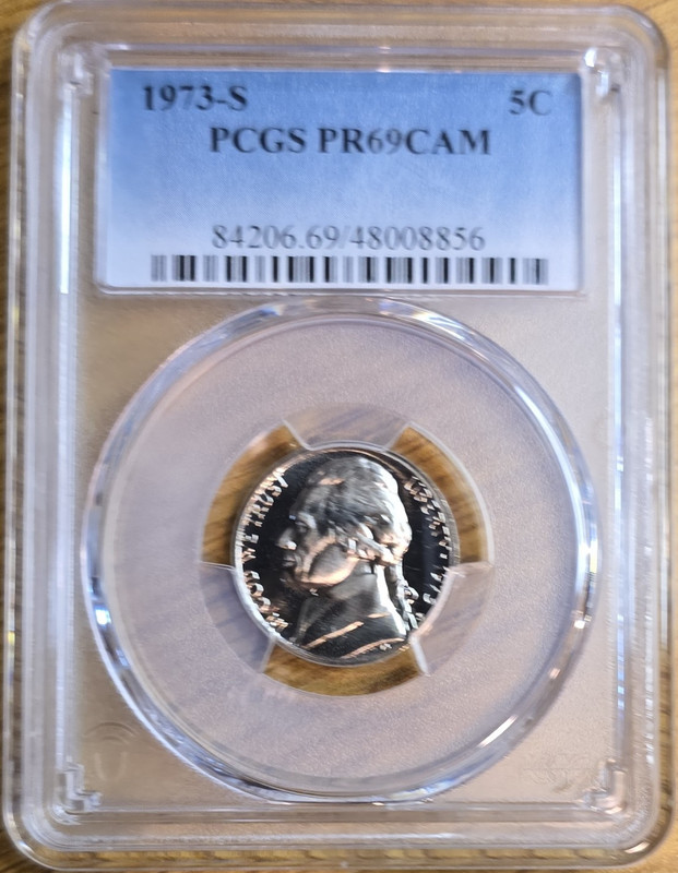 1973 Jefferson Nickel San Francisco PCGS PR69CAM Proof 5C