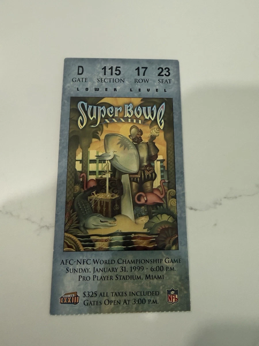 Super Bowl In Vintage Sports Ticket Stubs for sale | eBay