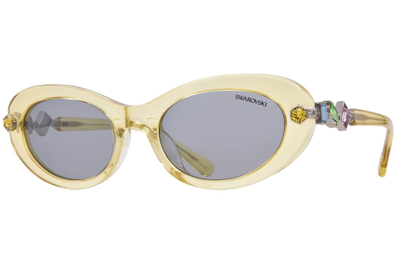 Солнцезащитные очки Swarovski SK6042 10801 Женские прозрачные желтыесерые линзы 53 мм 19890₽