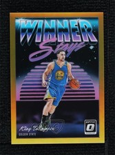 2018-19 Panini Donruss Optic Winner Stays Gold Prizm 9/10 Klay Thompson #7 l3t