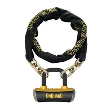 Onguard Mastiff 6Ft Chain Lock And Boxer U Lock High Security Bike Lock Set