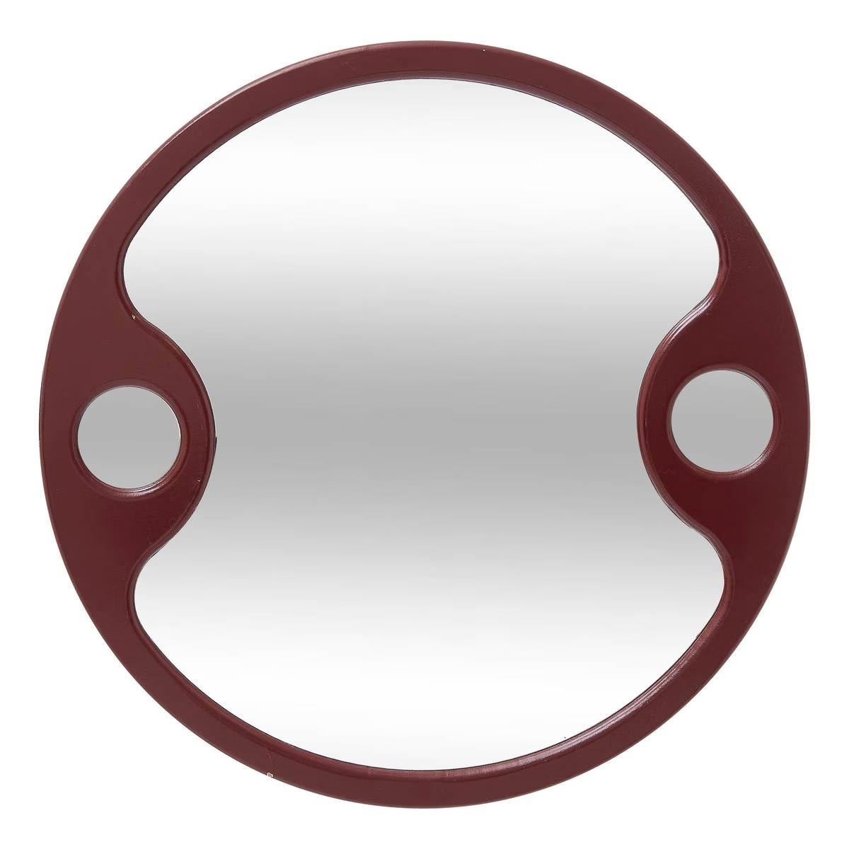 Miroir mural Austin bordeaux 50cm pour habiller un mur vide sans encombrer
