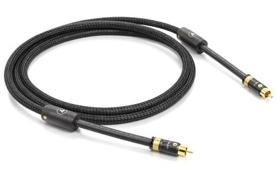 Viablue -NF-75 Silver- HighEnd Digitalkabel 75 Ohm - Cinch - T8 Stecker - Black