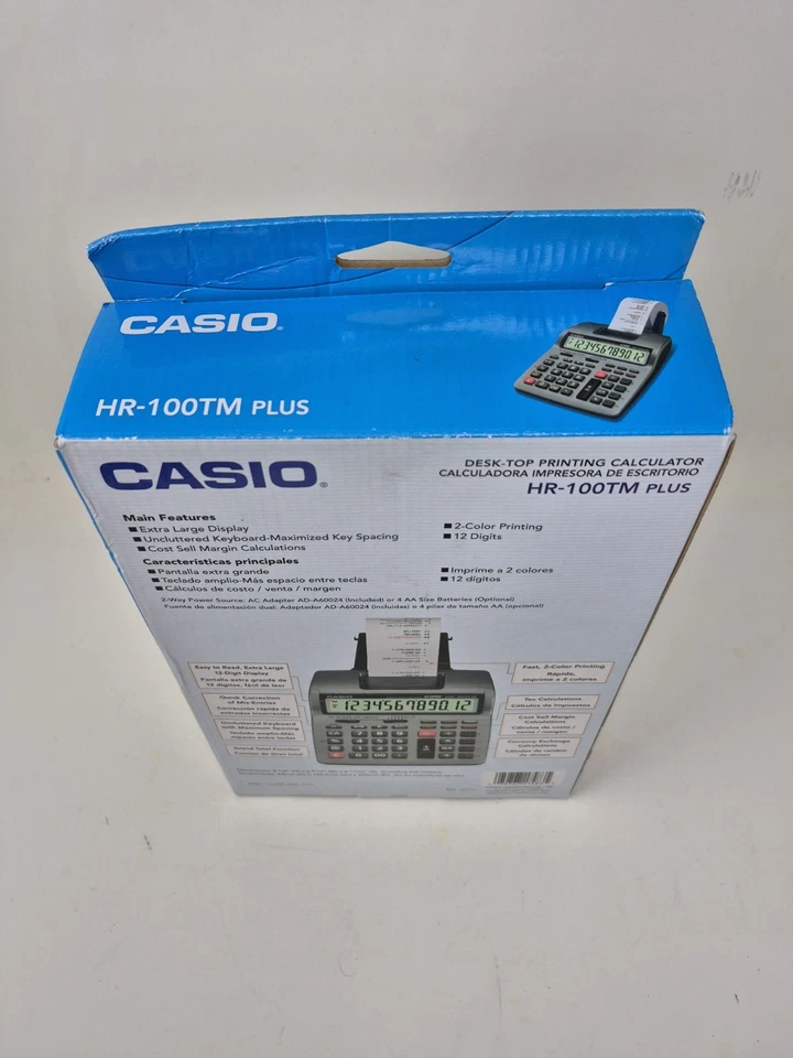 Casio HR-100TM PLUS Desktop Printing Business Calculator - Brand New in Box - Image 3 of 4