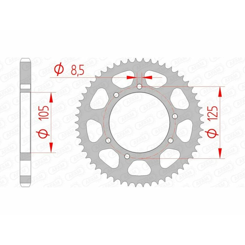 AFAM Standard Steel Sprocket 47200-Step 428 For Motorcycle Parts Accessories
