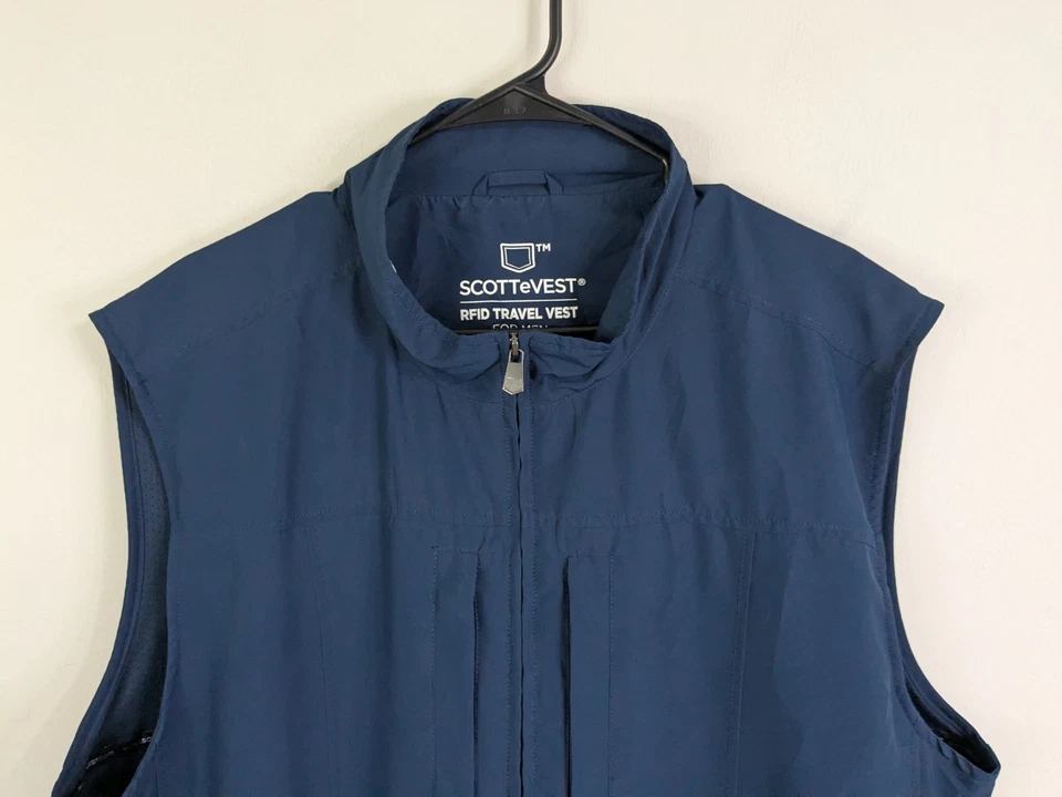 SCOTTeVEST "RFID Travel Vest" Men's Extra Large Blue Outdoors Pockets - Image 2 of 4