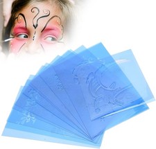 Face Painting Template Stencils, 12Pcs Reusable 7.9 inches x 4.7