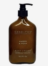Sand + Fog Amber & Pear Body Lotion 10.1 Oz New Pump Bottle