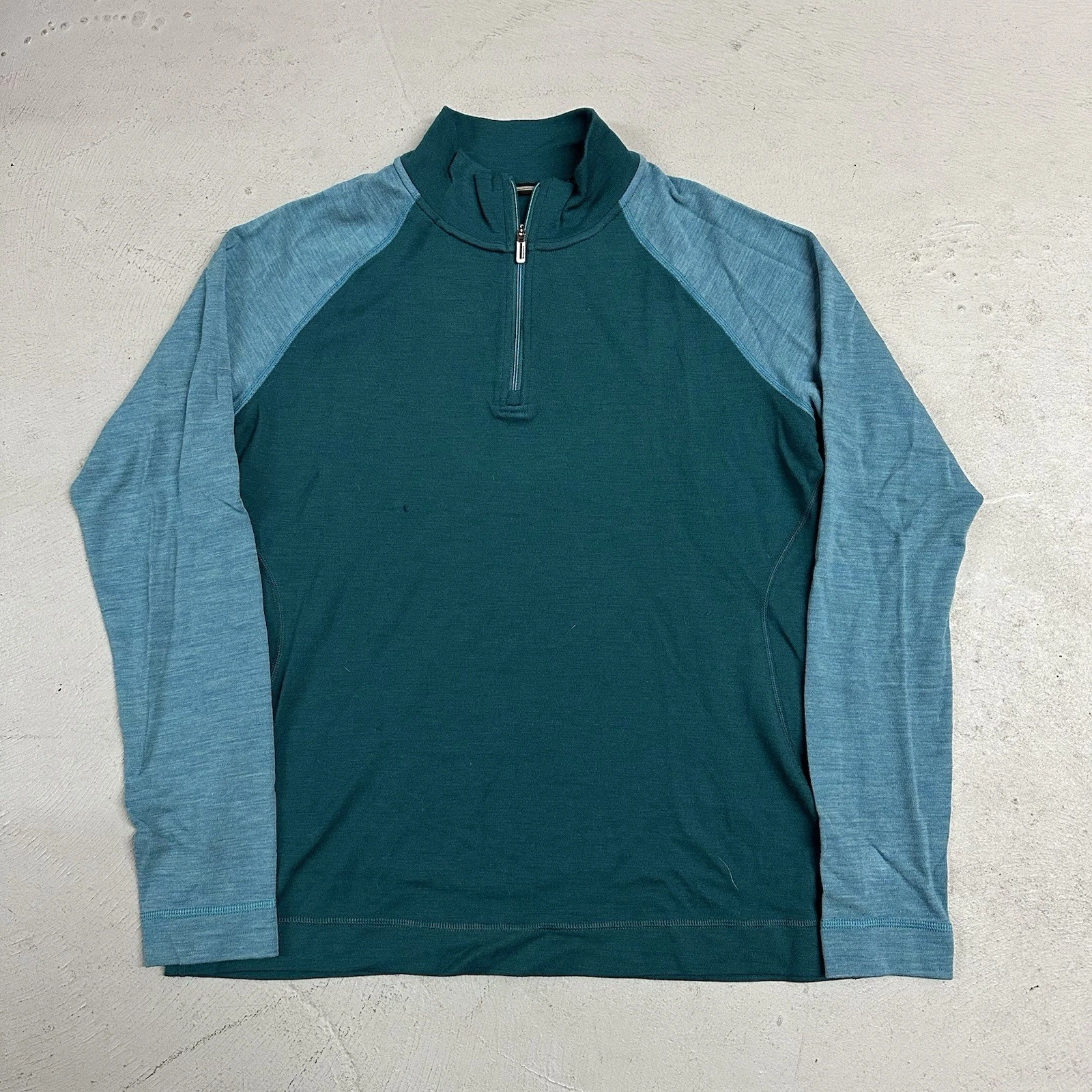 SmartWool Women's Sweater Merino Wool 1/4 Zip/Baselayer/Pullover/Size XL Blue