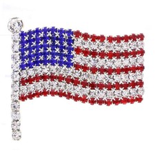 American Flag Star USA Pin Brooch 4th of July Independence Day Jewelry Large