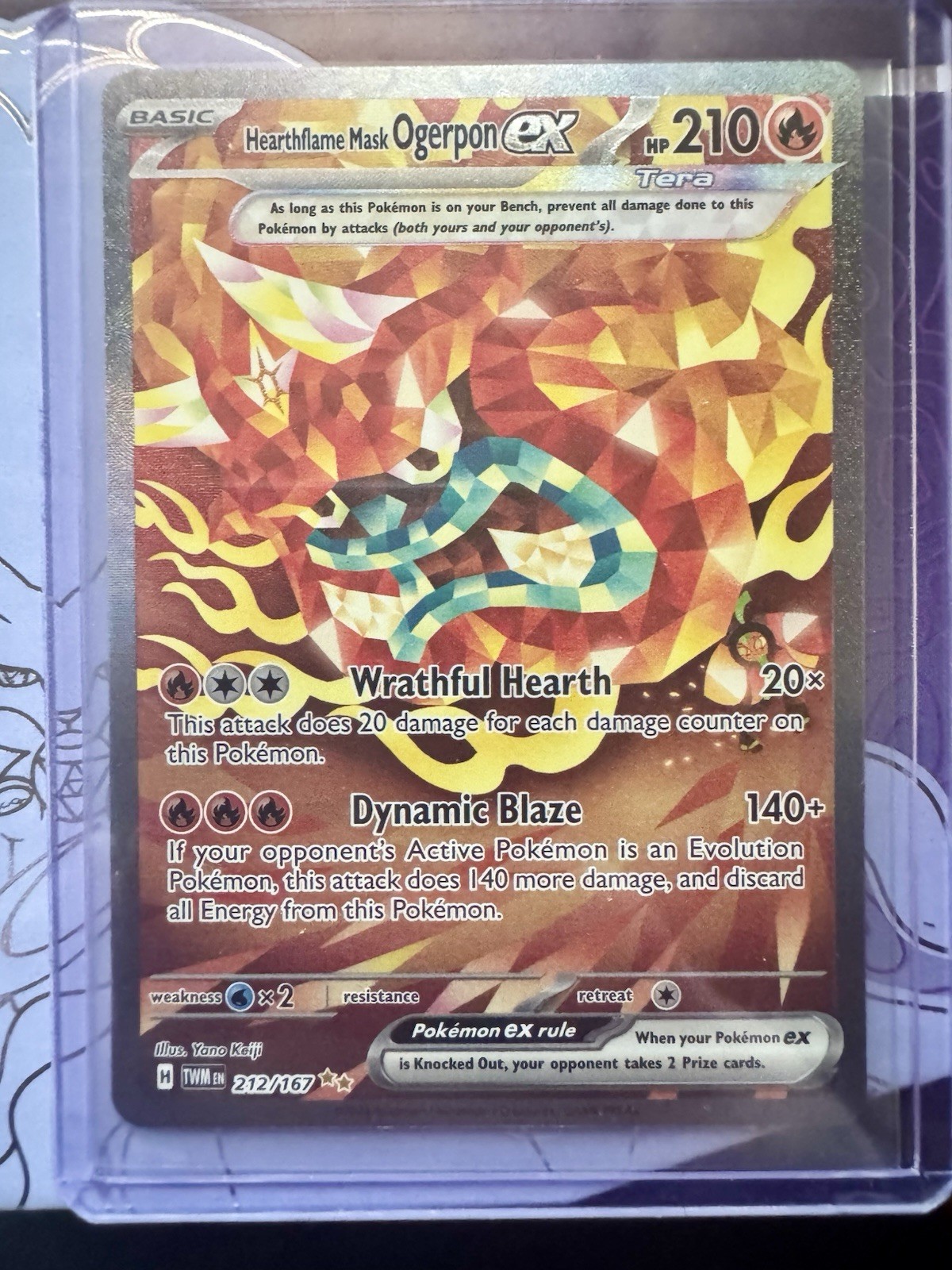 Hearthflame Mask Ogerpon ex 212/167 Sv06: Twilight Masquerade Holo