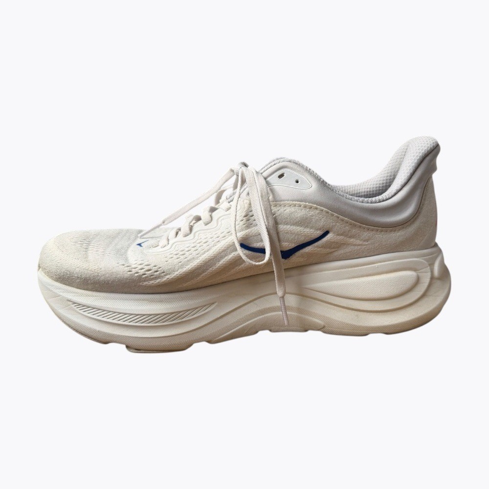 Hoka Bondi 9 Men's Running Sneakers White Blue Size 10.5D Blue White thumbnail 4