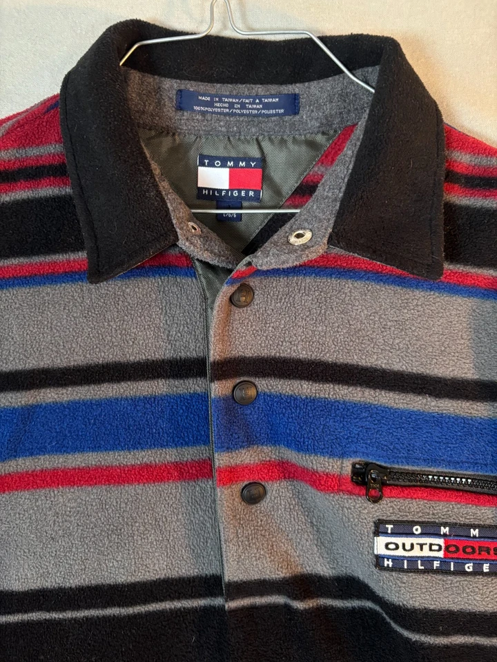 Chaqueta polar de colección años 90 Tommy Hilfiger Expedición al aire libre para hombre LG Synchilla Snap Foto 3 de 4