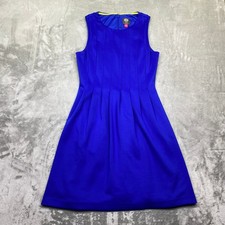 Vince Camuto Royal Blue Sleeveless Fit and Flare Pleated Dress Size 10 Festive