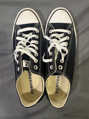 Converse All Star M9166 Black Canvas Men's Sneakers US 8 Lace Up Casual Shoes