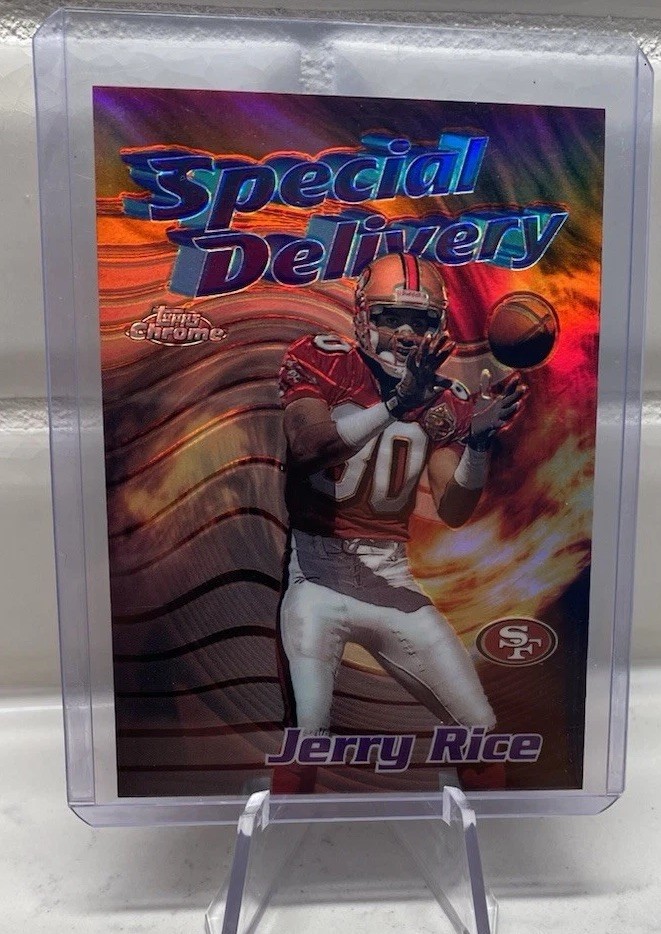 1997 Topps Chrome Jerry Rice Season's Best Refractor #21 Special Delivery