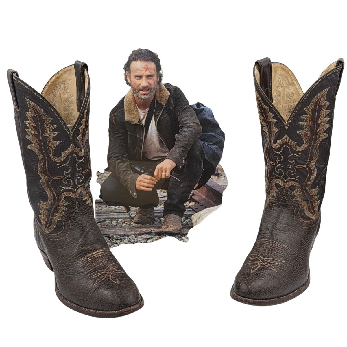 Justin 2223 Rick Grimes Walking Dead Cowboy Boots Mens 11E Wide