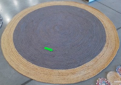 GREY NATURAL 8'-0'' x 8'-0'' Broken Thread Rug, Reduced Price 1172777476 NF801F-8R