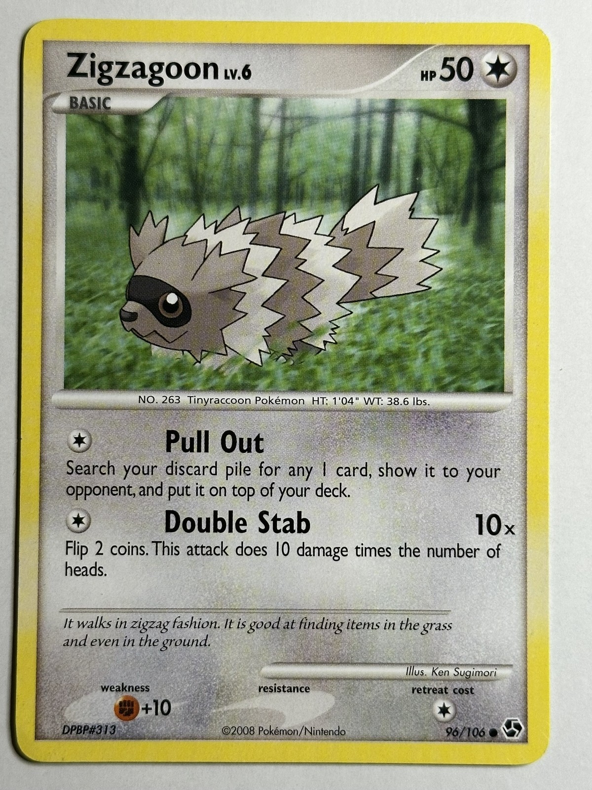 Zigzagoon Great Encounters 96/106 LP-NM Pokemon card