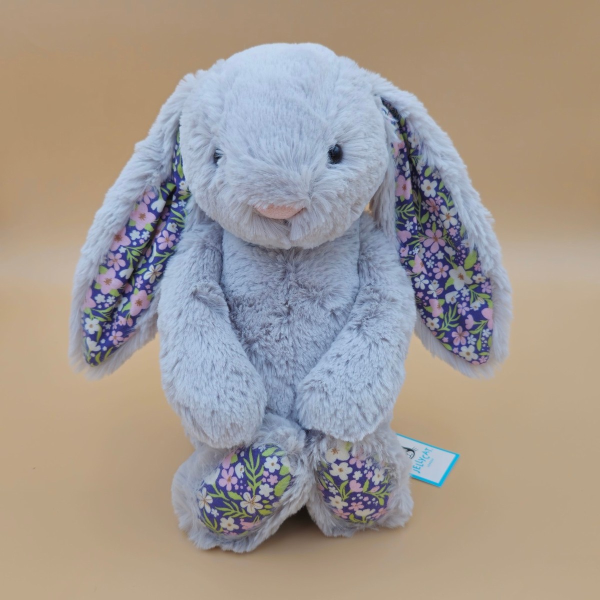 Jellycat Blossom Silver Bunny 'Bloom' Medium - AUTHENTIC - NEW