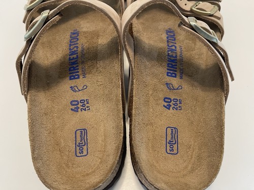 BIRKENSTOCK FRANCA SOFT FOOTBED SANDALS SANDCASTLE NUBUCK SIZE 9-9.5US/ 40EU - 第 9/12 張圖片