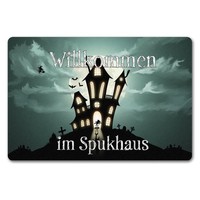 FußMatte In 40X60 Cm Ohne Rand Mit Gruseligem Halloween Motiv Und Spruch -