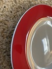 Vista Alegre Two Dinner Plates 11" Fine Earthenware Red Rim Portugal — photo 4