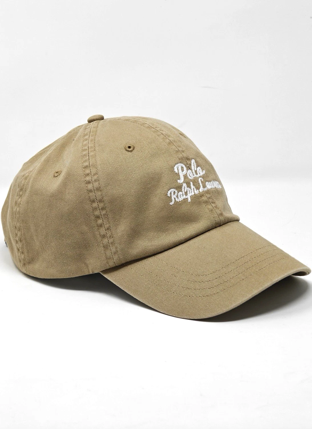 Ralph Lauren Polo Cap Hat Baseball Tan Sports Beige Logo Embroidered Authentic
