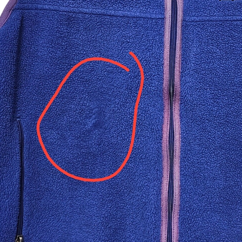 VTG Patagonia Blue Fleece Vest Purple Trim USA Made Outdoor Gorpcore Unisex L thumbnail 8