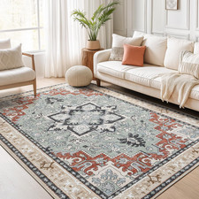 5X7 Area Rugs for Living Room and Bedroom, Machine Washable Rug for Kitchen Offi