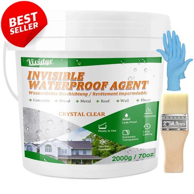 Invisible Waterproof Agent 70Oz Transparent Coating Roof Floor Wall Sealant US