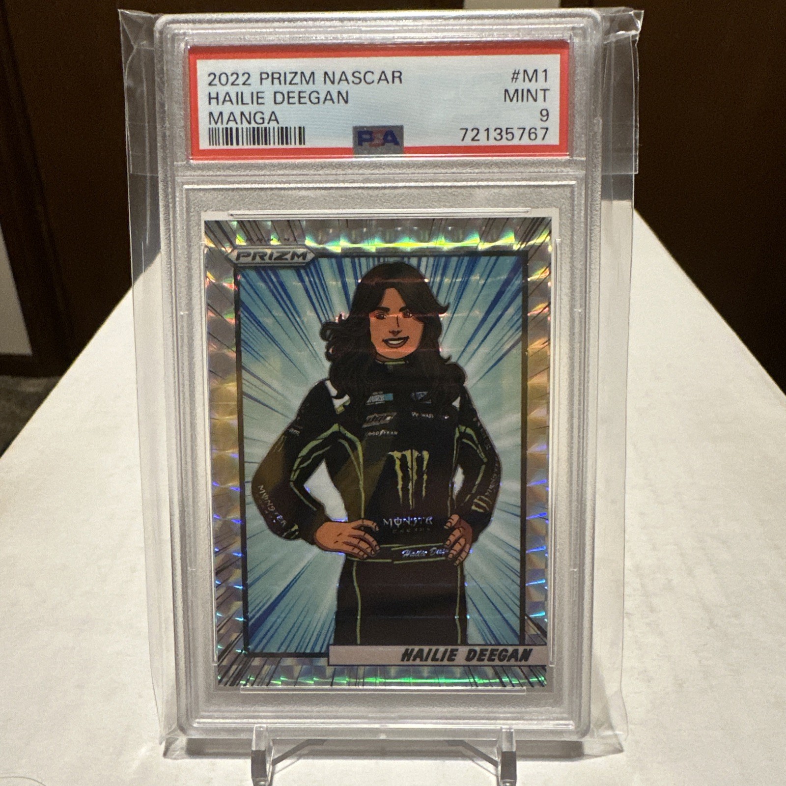 2022 PANINI PRIZM NASCAR MANGA #M1 HAILIE DEEGAN PSA 9