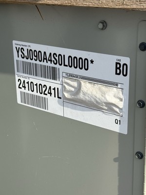 7.5 Ton TRANE Gas Electric 460v M# YSJ090A4S0L0000 Minor Scratch And Dent 
