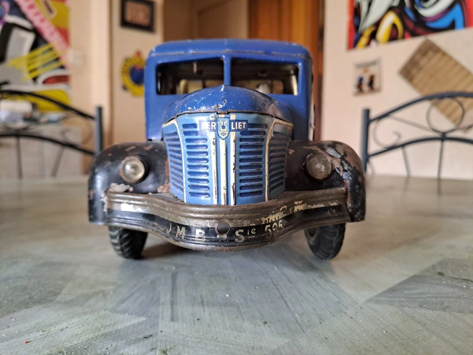 CAMION BERLIET GLR GRANDE ÉCHELLE POMPIERS MONT BLANC TÔLE FILOGUIDÉ - Photo 2/4